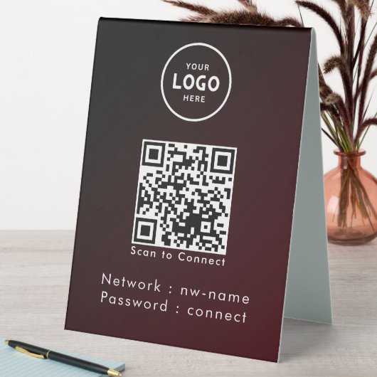 Plaque De Table WiFi Network Scan QR Code pour connecter Internet (En SItu (Tableau))