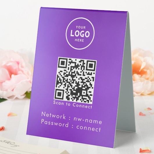 Plaque De Table WiFi Network Scan QR Code pour connecter Internet (In SItu (Mariage))