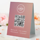 Plaque De Table WiFi Network Scan QR Code pour connecter Internet (In SItu (Mariage))