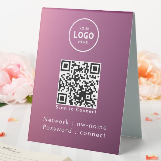 Plaque De Table WiFi Network Scan QR Code pour connecter Internet (In SItu (Mariage))