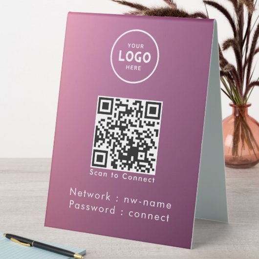 Plaque De Table WiFi Network Scan QR Code pour connecter Internet (En SItu (Tableau))
