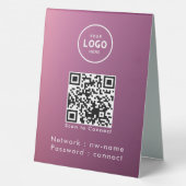 Plaque De Table WiFi Network Scan QR Code pour connecter Internet (Verso)