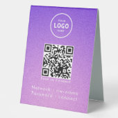 Plaque De Table WiFi Network Scan QR Code pour connecter Internet (Recto)