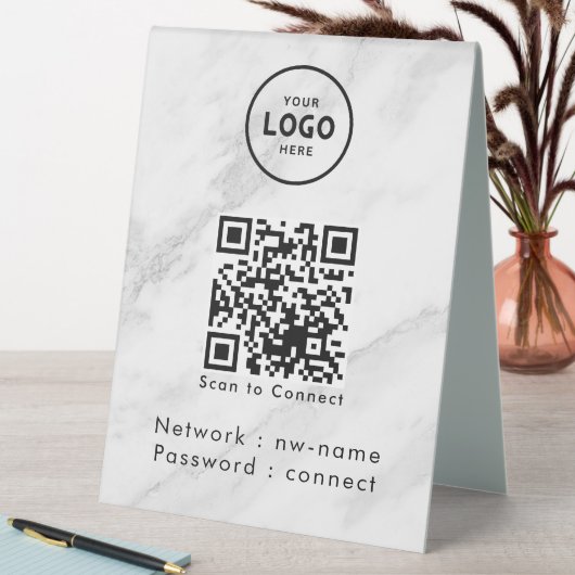 Plaque De Table WiFi Network Scan QR Code pour connecter Internet (En SItu (Tableau))