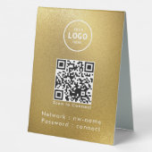 Plaque De Table WiFi Network Scan QR Code pour connecter Internet (Verso)