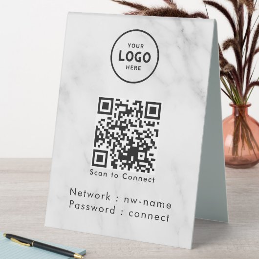 Plaque De Table WiFi Network Scan QR Code pour connecter Internet (En SItu (Tableau))