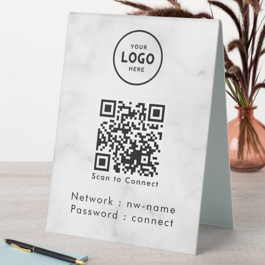 Plaque De Table WiFi Network Scan QR Code pour connecter Internet (En SItu (Tableau))