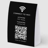 Plaque De Table WiFi Network Table Tent | QR Paper Tabletop Sign (Arrière)