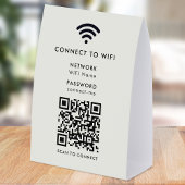 Plaque De Table WiFi Network Table Tent | QR Paper Tabletop Sign