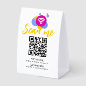 Plaque De Table Wifi Password and Network Personalized QR Code (Recto)