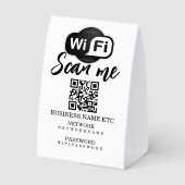 Plaque De Table Wifi Password and Network Personalized QR Code (Verso)