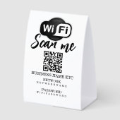 Plaque De Table Wifi Password and Network Personalized QR Code (Recto)