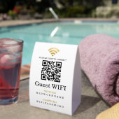 Plaque De Table Wifi Password and Network Personalized QR Code (InVersositu (sur table))