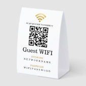 Plaque De Table Wifi Password and Network Personalized QR Code (Recto)