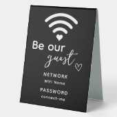 Plaque De Table Wifi Personnalisé Décor Maison Nouveau Accueil Cad (Recto)