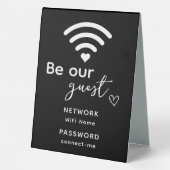 Plaque De Table Wifi Personnalisé Décor Maison Nouveau Accueil Cad (Verso)