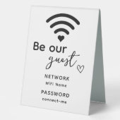 Plaque De Table Wifi Personnalisé Décor Maison Nouveau Accueil Cad (Recto)