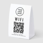 Plaque De Table WiFi QR Code Business Logo (Recto)