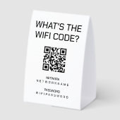 Plaque De Table Wifi QR Code Password and Network Personalized  (Verso)