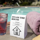 Plaque De Table WIFI QR Code Password and Network Personalized  (InVersositu (sur table))