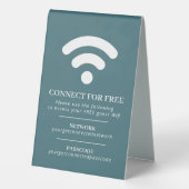 Plaque De Table Wifi réseau code code code d'hôte personnalisé bla (Verso)