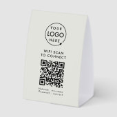 Plaque De Table  WiFi Table Tent | Network QR Paper Tabletop Sign (Verso)