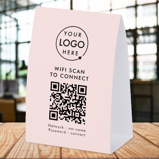 Plaque De Table  WiFi Table Tent | Network QR Paper Tabletop Sign