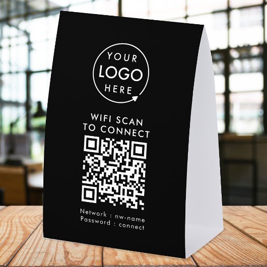 Plaque De Table  WiFi Table Tent | Network QR Paper Tabletop Sign