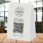 Plaque De Table  WiFi Table Tent | Network QR Paper Tabletop Sign