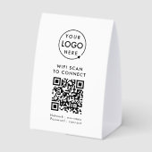 Plaque De Table  WiFi Table Tent | Network QR Paper Tabletop Sign (Verso)