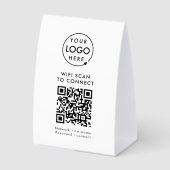 Plaque De Table  WiFi Table Tent | Network QR Paper Tabletop Sign (Recto)