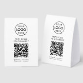 Plaque De Table  WiFi Table Tent | Network QR Paper Tabletop Sign (Recto/verso)