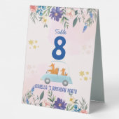 Plaque De Table Wild one Fox voiture de course fleur tropicale Ann (Verso)