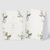 Plaque De Table Wildflower Botanical Wedding Table Tent Sign (Recto/verso)
