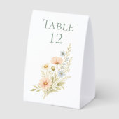 Plaque De Table Wildflower Garden Table Number Tent Sign (Verso)