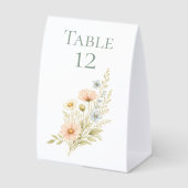 Plaque De Table Wildflower Garden Table Number Tent Sign (Recto)