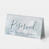 Plaque De Table Winter Wonderland Mariage Réservé (Verso)