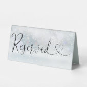 Plaque De Table WinterSnowflakes Script cardiaque réservé (Recto)