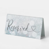 Plaque De Table WinterSnowflakes Script cardiaque réservé (Verso)