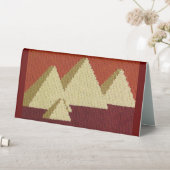 Plaque De Table Wood Browns Ecru Pyramids Designer Crochet Imprime (En SItu (Tableau))