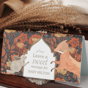Plaque De Table Woodland Animal Baby shower d'automne Livre d'or