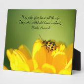 Plaque de table Words of Wisdom avec Easel (Côté)