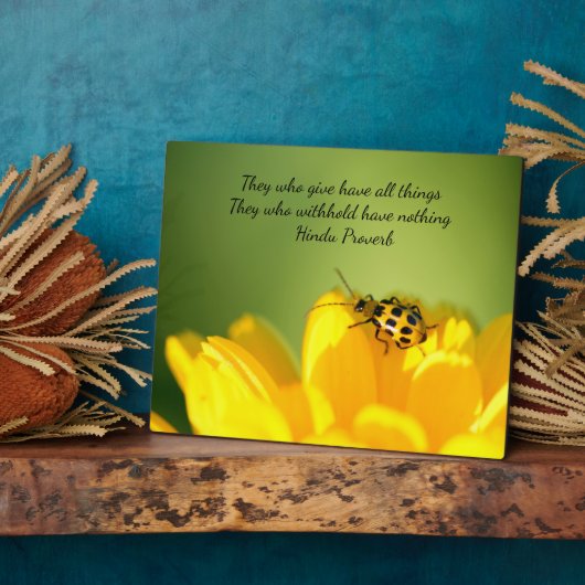 Plaque de table Words of Wisdom avec Easel (Côté)