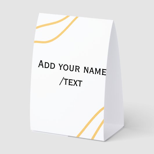 Plaque De Table Yellow Spanish border name message text lines  (Recto)