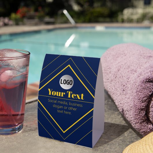 Plaque De Table Your Logo & Customizable Design Template (InVersositu (sur table))