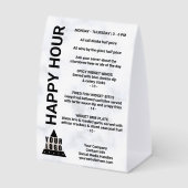 Plaque De Table Your Logo Marble 4x6 Promotion Single Column List (Recto)