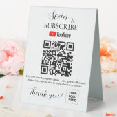 Plaque De Table YouTube Abonnez-vous au code QR Signal numérique (In SItu (Mariage))