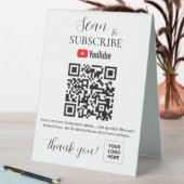 Plaque De Table YouTube Abonnez-vous au code QR Signal numérique (En SItu (Tableau))