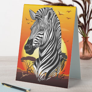 Plaque De Table Zebra African Savanna Wild Animal