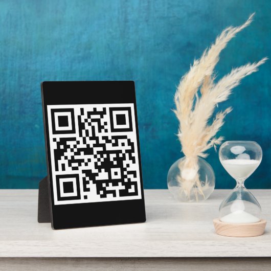 Plaque de tableau rectangle à code QR uniquement a (Côté)
